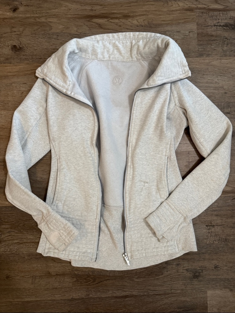 lululemon athletica Light Heather Gray Full-Zip Hoodie